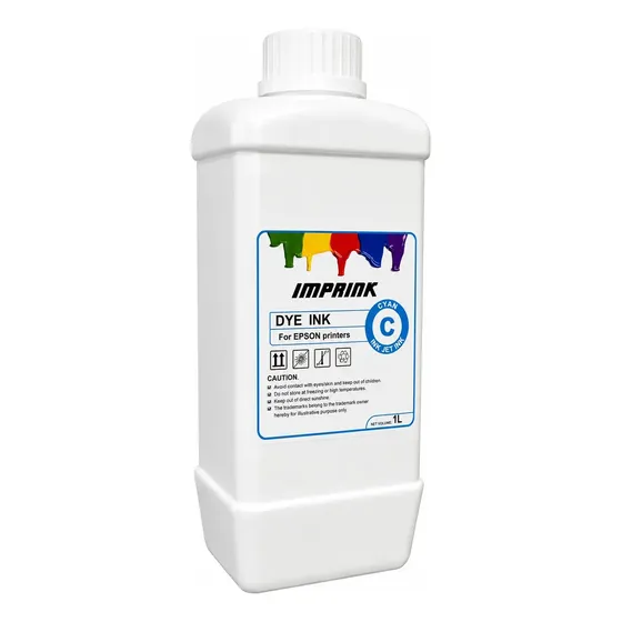 Tinta Dye Para Impresoras Epson Ecotank Premium Tinta Cian