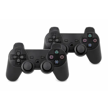 2 Controles Inalámbricos Compatible PS3 Joystick Dualshock Wireless Controller Gamepad Para PlayStation 3 Color Negro Pack x2