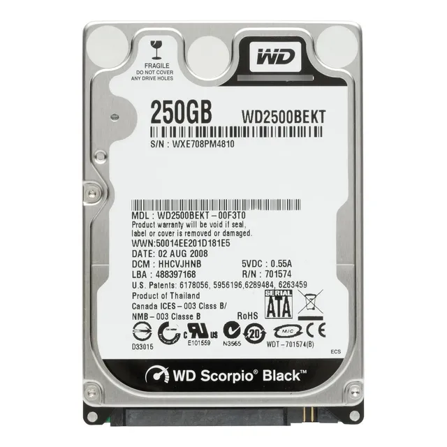 Disco Duro Usado De Laptop Sata 250gb Marcas Variadas