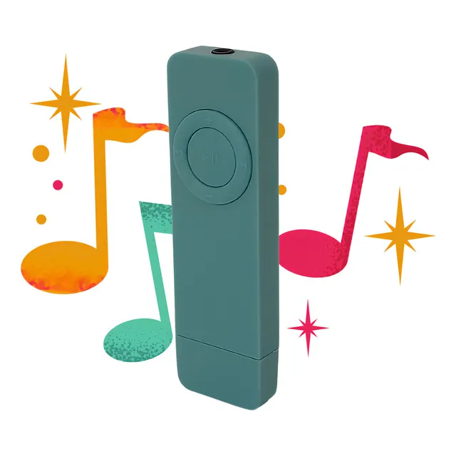 Reproductor Mp3 Ruffo Rf-mp3 C/ Correa Sin Memoria Color Celeste
