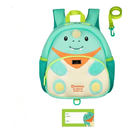 Morral Para Niño De Dinosaurio, Bolso Con Tiras Reflectantes