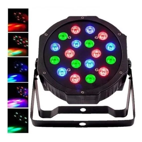 Cañón de luz reflectante RGB, LED, 18 W, estroboscópico, rítmico, DJ Festa