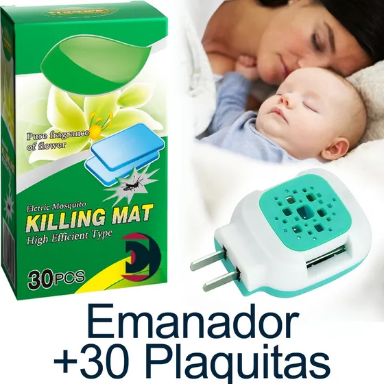 Aparato Emanador Electrónico + Plaquitas Repelentes Zancudos