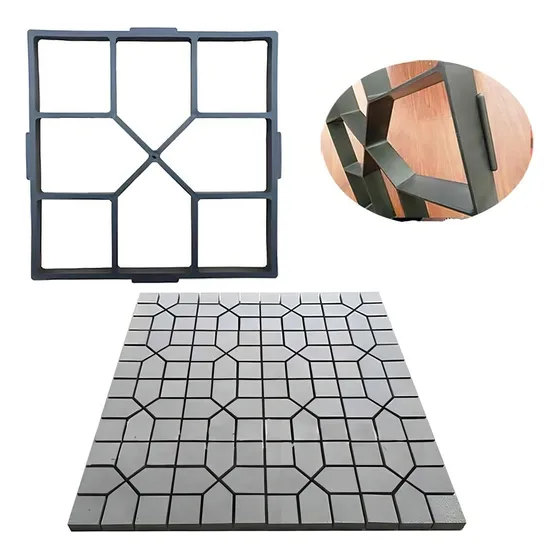 Forma Molde Piso Calçada Jardim C/manual -easy Piso Modelo B Forma Quadrada