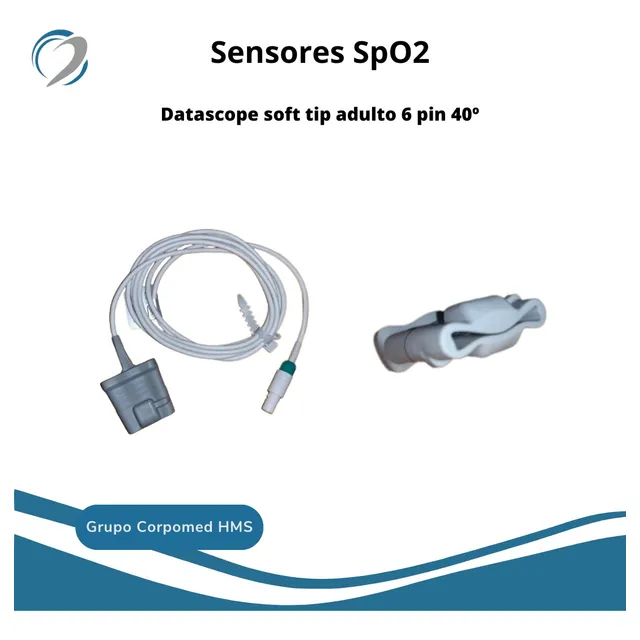 Sensor Spo2 Para Datascope Soft Tip Adulto 6 Pin 40o