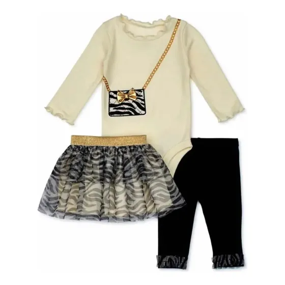 Conjunto Para Niñas 3 Piezas Con Tutú