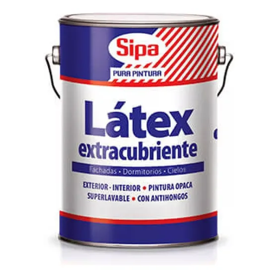 Latex Extracubriente Con Antihongos Sipa Galon Blanco Acabado Mate