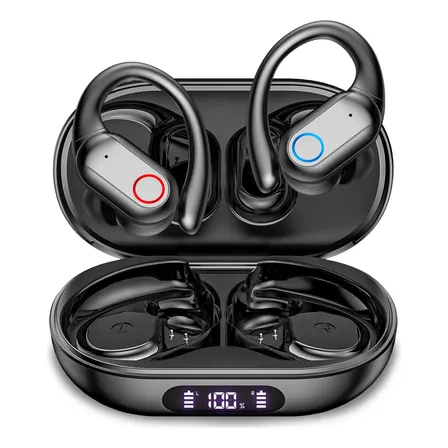 Fones Ouvido Esportivo Bluetooth Sem Fio Bateria Super Longa Preto