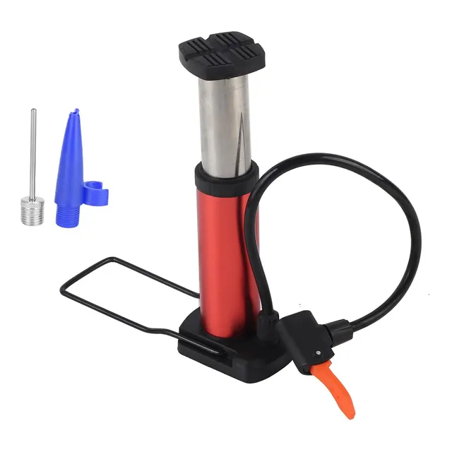 Inflador De Pie Corto Alta Presion Moto Bici Pelota Cuot