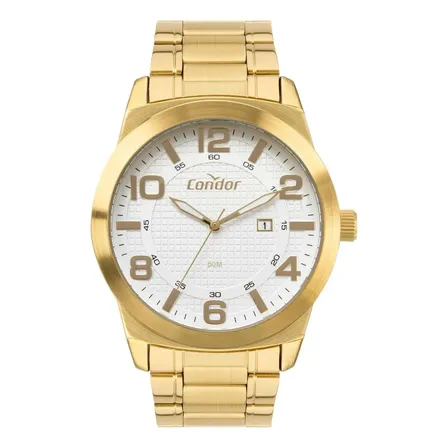 Relógio Condor Masculino Dourado Co2115mwk/4k Dourado Prata