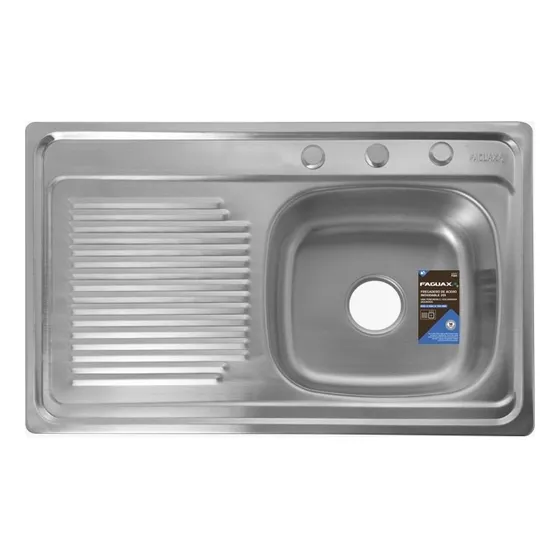 Fregadero Empotrar Escurridero Izquierdo 80x50x15cm Faguax