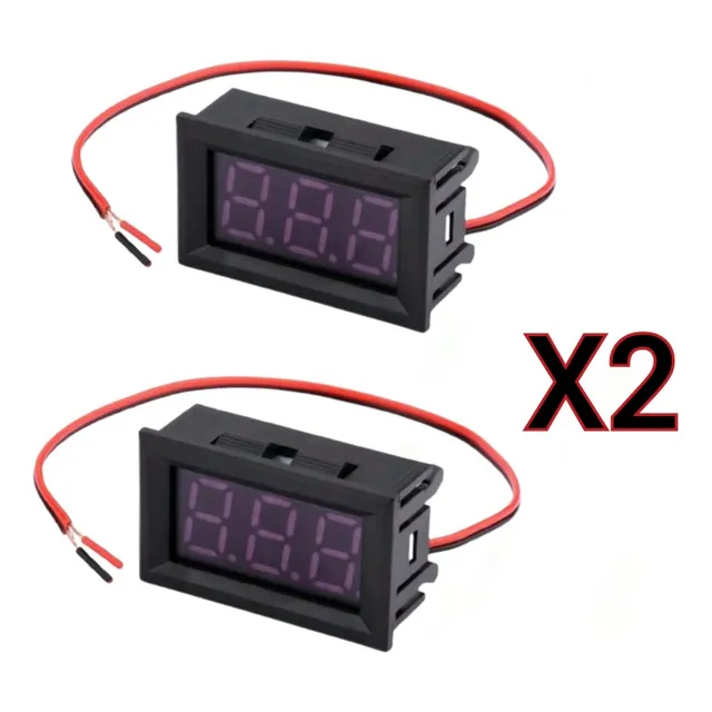 Medidor De Voltaje Digital Voltimetro 12v 24v Carros Y Moto