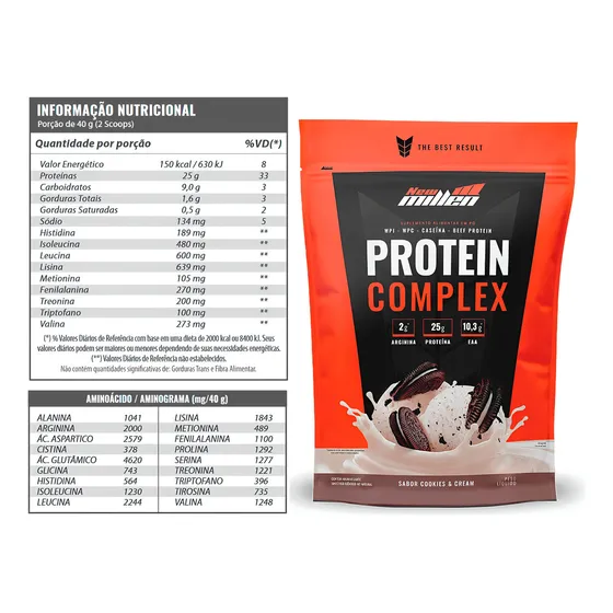 Suplemento en pó New Millen Premium Proteínas sabor baunilha x 1.8kg