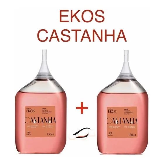 Kit C 2: Refil Colônia Frescor Castanha Natura Ekos 150ml