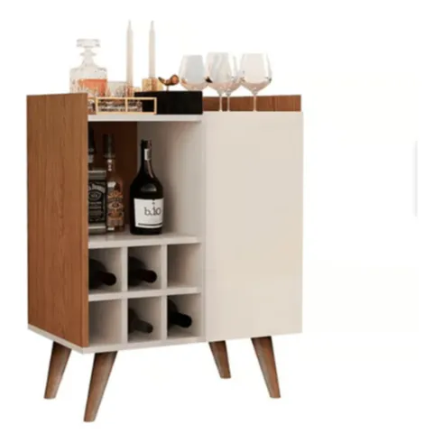 Bar Moderno Nacion Muebles Color Marrón Beige