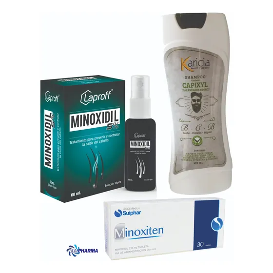 Kit Minoxidil Anticaída Shampoo