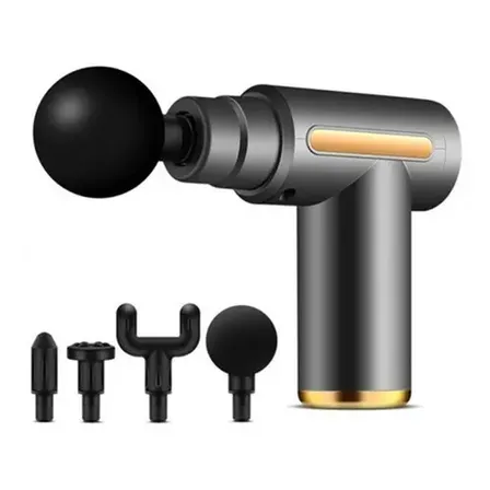 Massageador Elétrico Portátil Profissional Muscular Pistola Cor Preto 127/220v