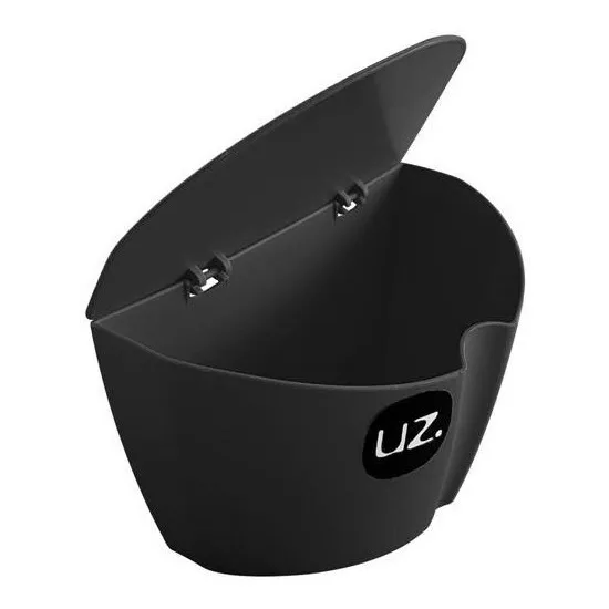 Saleiro De Cozinha Com Tampa 500ml Pote De Sal Bancada Uz Cor Preto