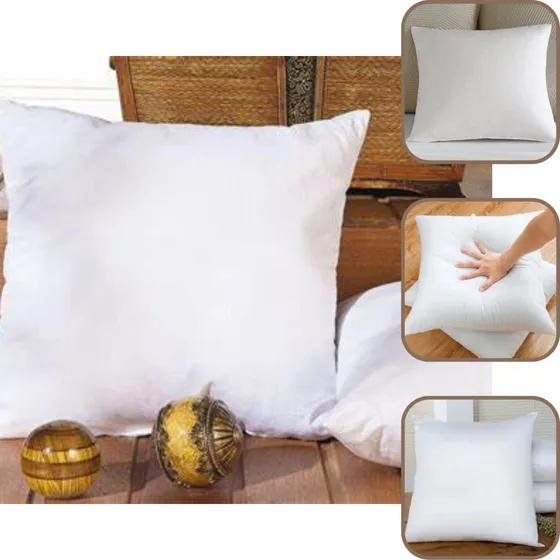 Enchimento Almofada Refil 50x50 Silicone Kit Com 4 Unidades