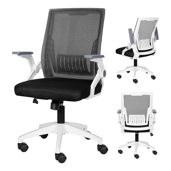 Silla Carla Ergonómica Silla De Oficina Escritorio Giratoria Ejecutiva Asiento de Memoria Color Blanco