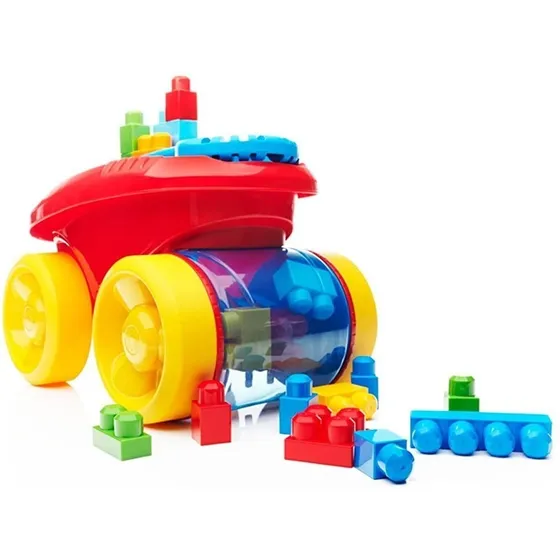 Mega Bloks Carro De Arrastre Para Construcción Rojo