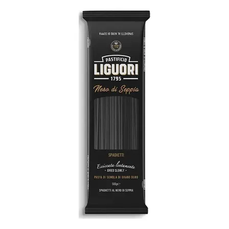 Massa Spaghetti Nero De Sephia Liguori 500g