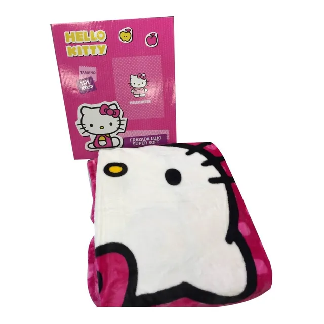 Manta Frazada Infantil De Hello Kitty Con Caja De 150x200cm