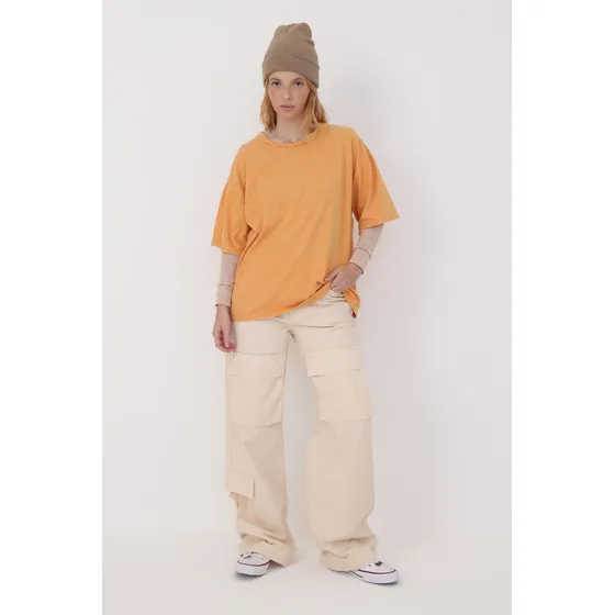 Jean Wide Tiro Bajo Con Bolsillos Cargo Mujer System