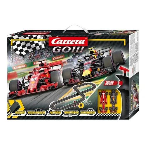 Carrera Go!!! Race To Win Pista De Carreras Autos A Escala Color Rojo/negro