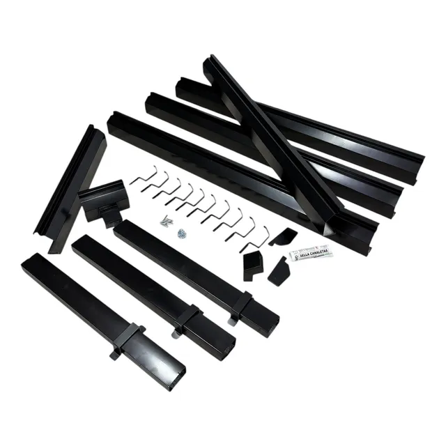 Kit Completo Zingueria Canaleta Negra Pintada X 9 Mts