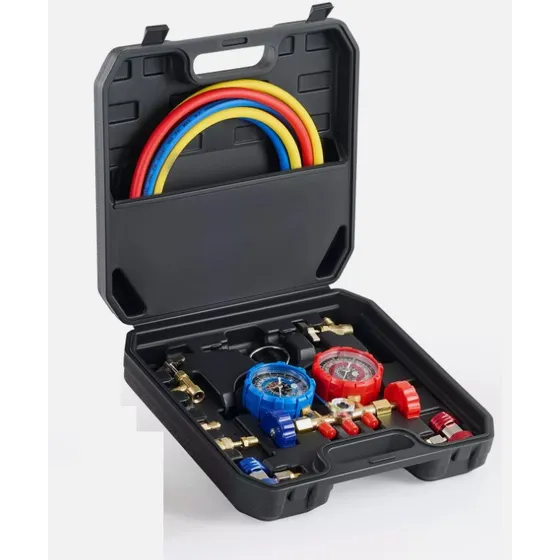 Manometro Con Mangueras Kit/juego Profesional Omt