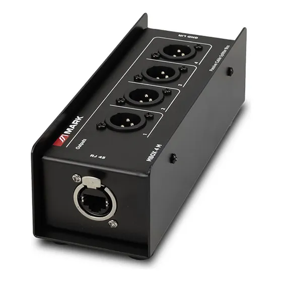 Splitter Caja De Conexión 4ch Xlr Para Cable Red Mbox 4 Mach
