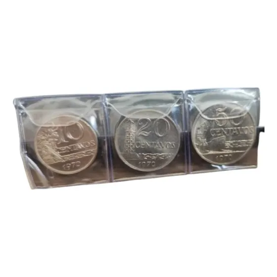 3 Moedas 10/20/50 Centavos 1970 Fcs (1 De Cada)