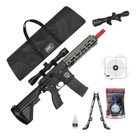 Airsoft Elétrica Rossi Neptune 9 Devgru 6mm Bivolt + Luneta