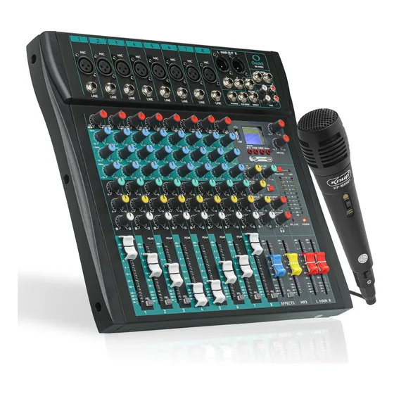 Mesa De Som Digital 8 Canais Profissional Usb 48v Phantom