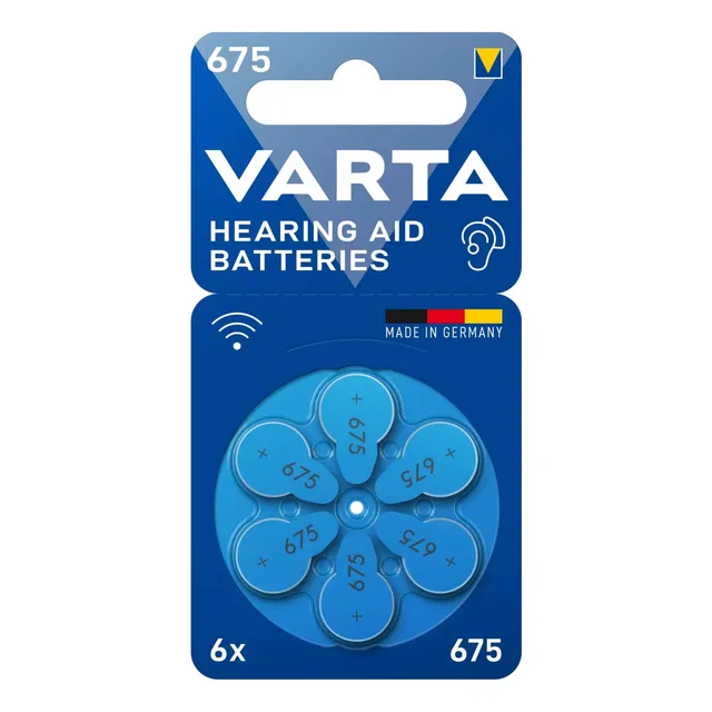 Pila 675 Para Audífonos - 1.45v - Blister 6 Unidades