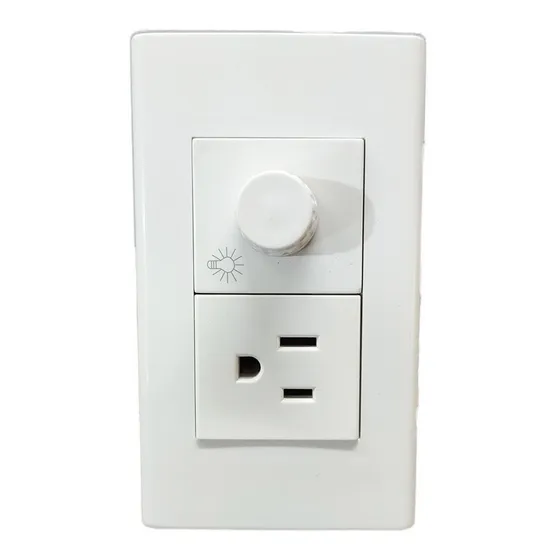 Apagador Atenuador Dimmer Para Luz Foco + Contacto Bco 700w