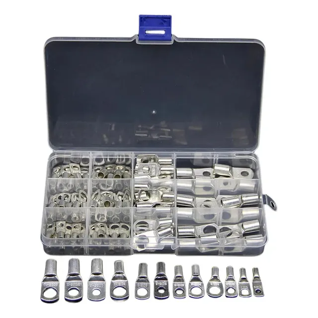 Kit De Conectores Engarzados De Terminales De Tubos De Cobre Color Plateado