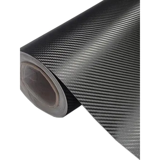 Rollo De Lámina De Vinilo De Fibra De Carbono 150cm X 30cm