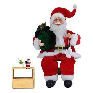 . Figuras Navideñas De Papá Noel Sentado De 13 8 Pulgadas . Figuras Navideñas De Papá Noel Sentado De 13 8 Pulgadas
