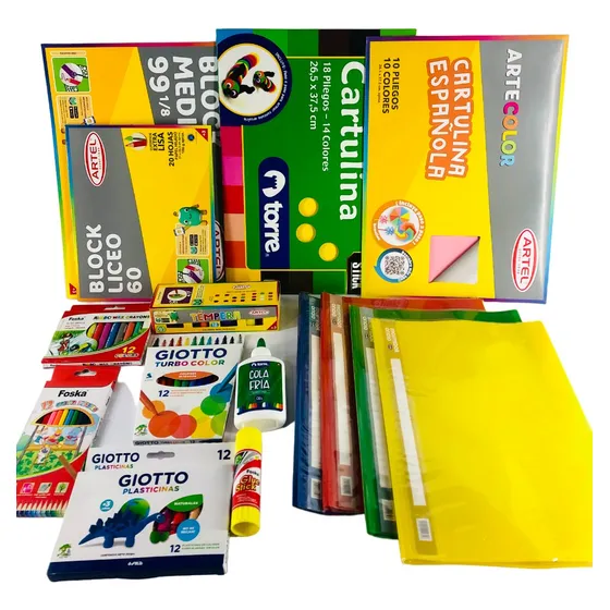 Pack De Listas De Útiles Escolar/ Artel, Torre, Giotto Foska