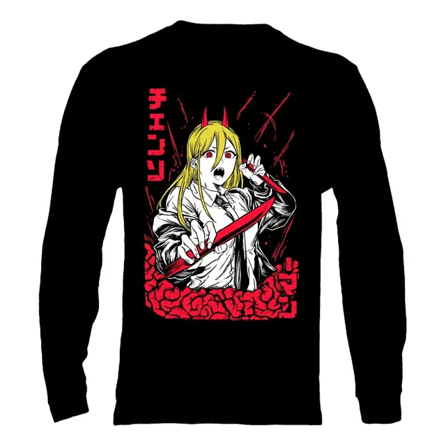 Polera Manga Larga Chainsaw Man - Power - Vale Gamess