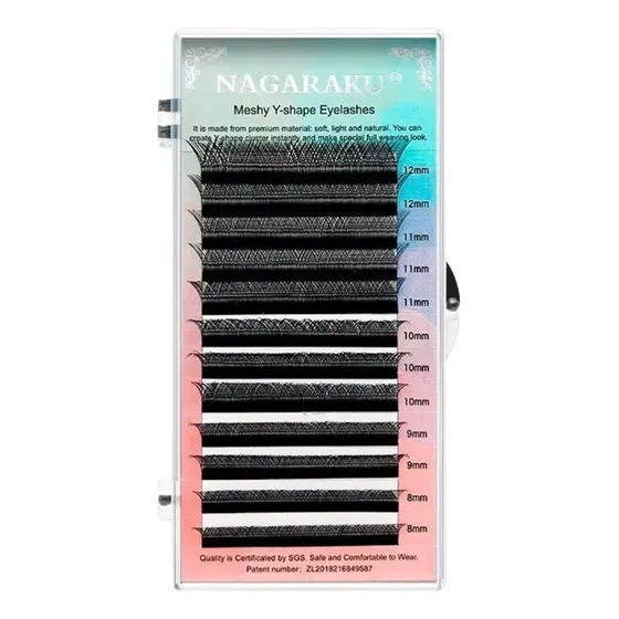 Blister Yy Nagaraku Mixto Y Medida Efecto Hawaiano Color Una Medida Espesor 0.07 Mm Largo 11 Mm Tipo De Curvatura D