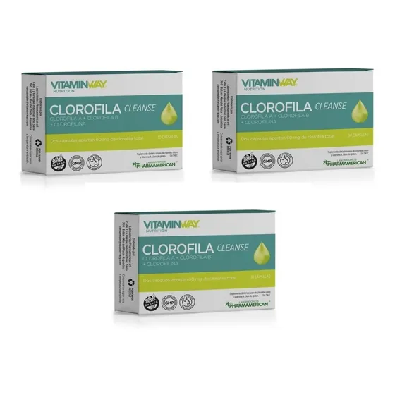 Clorofila Mejora Equilibrio Flora Intestinal Vitamin Way X3