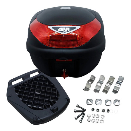 Baú Bauleto 30 Litros Monolock Tour Lente Vermelha Givi Baú Bauleto 30 Litros Monolock Tour Lente Vermelha Givi