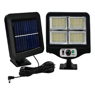 Lámpara Con Panel Solar, Led 10 Horas De Servicio X Carga Color Negro Lámpara Con Panel Solar, Led 10 Horas De Servicio X Carga Color Negro