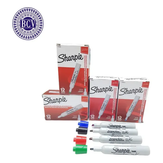 Marcador Sharpie Punta Gruesa Negro Caja De 12und