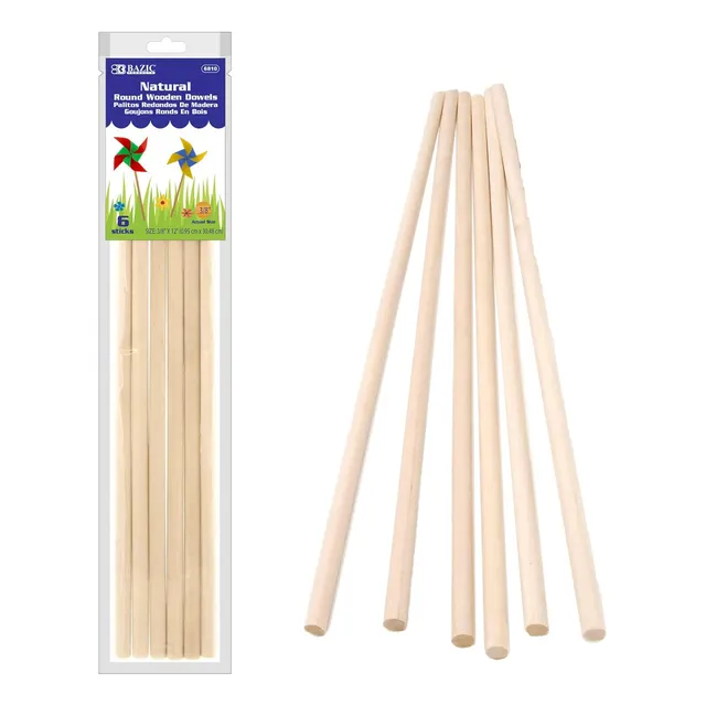 Palitos De Madera Bazic Palos De Madera Artesanía, 3/8...