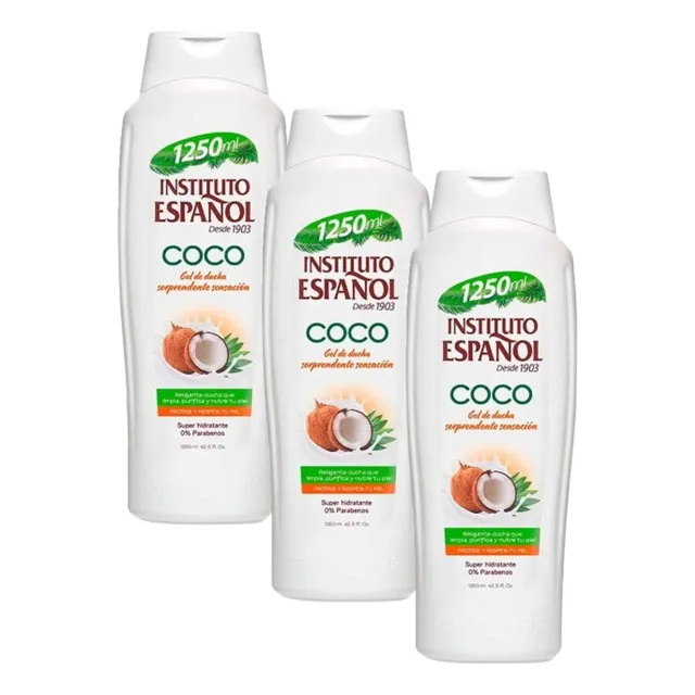 Pack 3 Unidades Gel De Ducha Instituto Español Coco 1250ml