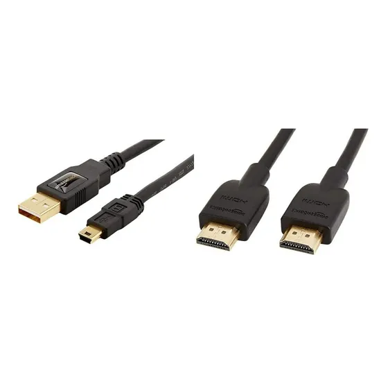 Cable Usb Mini  ft Negro Hdmi Velocidad Gbps Hz Color